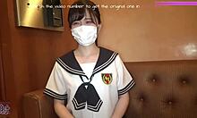 Japanese slut gets pounded in amateur video